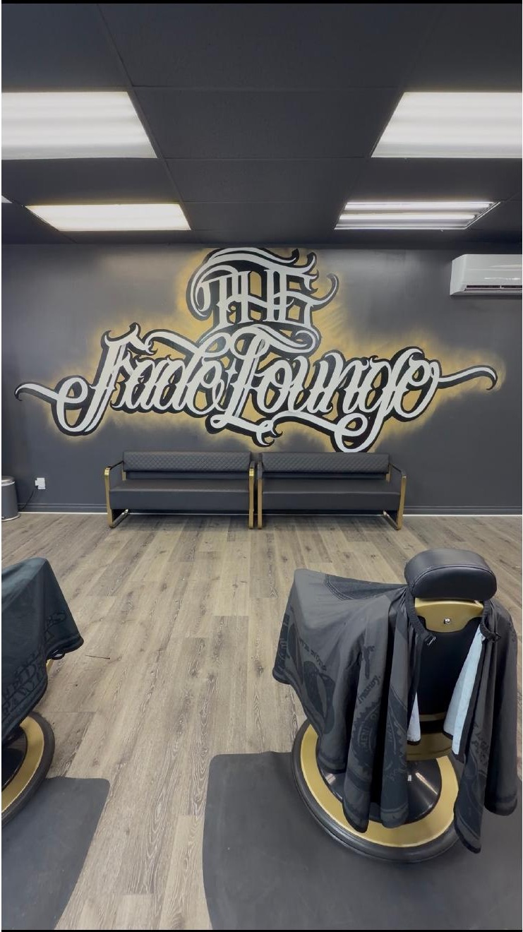 The Fade Lounge barbershop interior